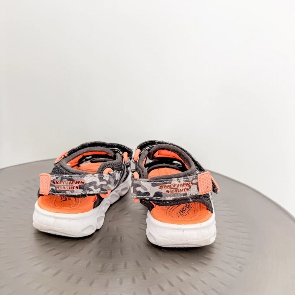 Skechers Orange and Black Adventure Sandals